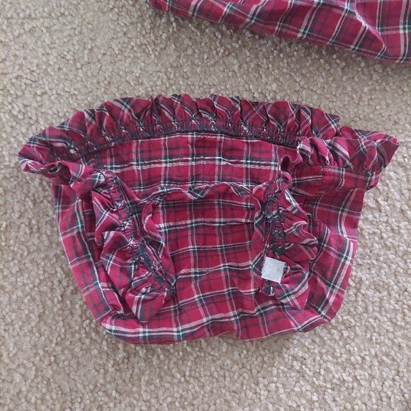 4 Vintage 90s Longaberger Christmas Collection Basket Plaid Tidings Liners EUC - Picture 5 of 7